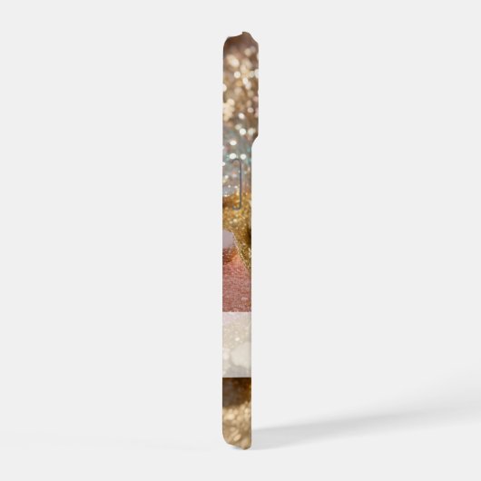 Pastel Girly Glitter roze, blauw, goud, zilver iPhone 15 Case (Rechterkant)
