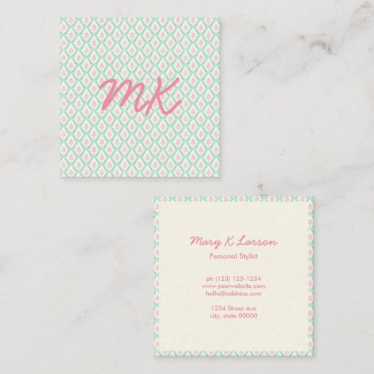 Pastel Girly Visitekaartjes (Voorkant / Achterkant)