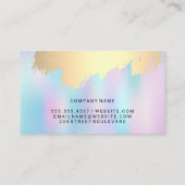 Pastel Gladde Vervagende Achtergrond Goud geborste Visitekaartje (Achterkant)
