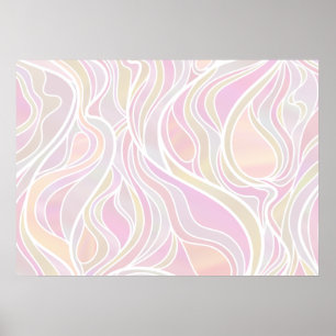 Pastel Glas in lood Abstract Poster