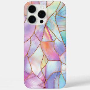 Pastel Glas in lood Gold Lines iPhone 16 Pro Max Hoesje