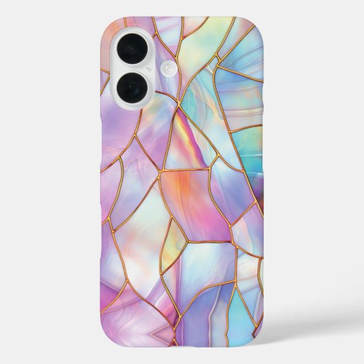 Pastel Glas in lood Gold Lines Case-Mate iPhone Case (Achterkant)