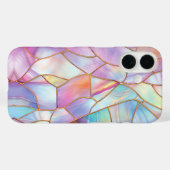Pastel Glas in lood Gold Lines Case-Mate iPhone Case (Achterkant (horizontaal))