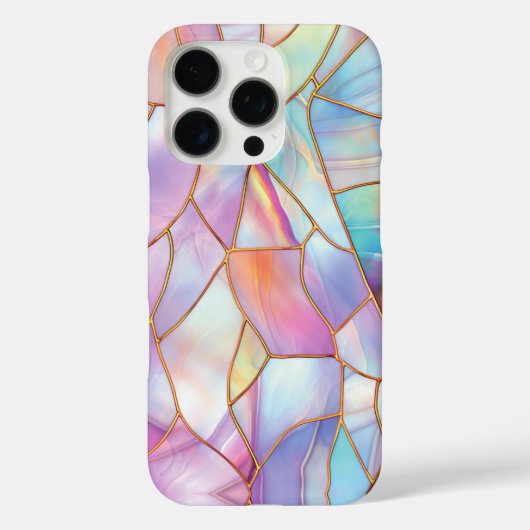 Pastel Glas in lood Gold Lines Case-Mate iPhone Case (Achterkant)