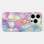 Pastel Glas in lood Gold Lines Case-Mate iPhone Case (Achterkant (horizontaal))