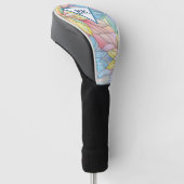 Pastel Glas in lood look Golfheadcover (Schuin)