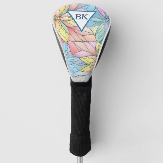Pastel Glas in lood look Golfheadcover (Voorkant)