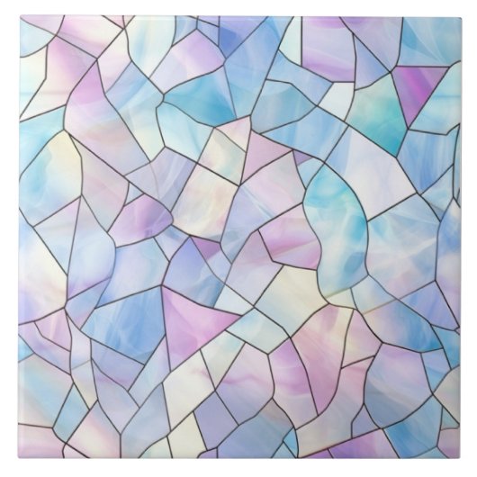 Pastel Glas in Lood Tegeltje (Voorkant)
