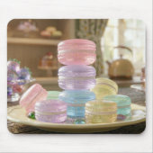 Pastel Glas Macaron Koekjes   Muismat (Voorkant)