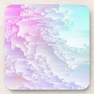 Pastel Glitch Bier Onderzetter
