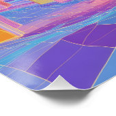 Pastel Glitch Bos in Dreamscape Bloei Perfect Poster (Hoek)