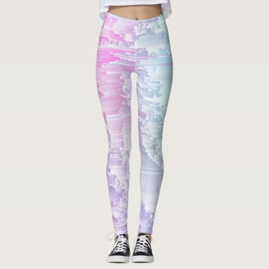 Pastel Glitch Leggings (Voorkant)