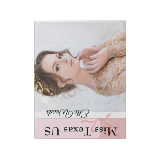 Pastel Glitter Aangepast Notitieblok (Linkerzijde)