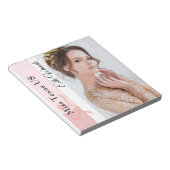 Pastel Glitter Aangepaste handtekening Pad Notitieblok (Schuin)
