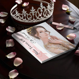 Pastel Glitter Aangepaste handtekening Pad Notitieblok