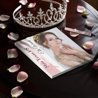 Pastel Glitter Aangepaste handtekening Pad Notitieblok