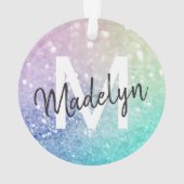 Pastel Glitter Bokeh Achtergrond Glam Elegant Ornament (achterkant)