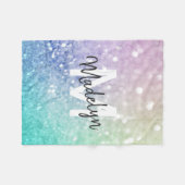 Pastel Glitter Bokeh BackgroundGlam Elegant Glitte Fleece Deken (Voorkant (Horizontaal))