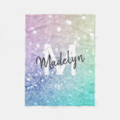 Pastel Glitter Bokeh BackgroundGlam Elegant Glitte Fleece Deken (Voorkant)