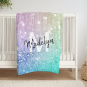 Pastel Glitter Bokeh BackgroundGlam Elegant Glitte Fleece Deken