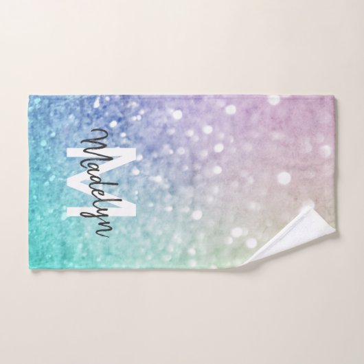 Pastel Glitter Bokeh BackgroundGlam Elegant Glitte Handdoek (Handdoek)