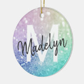 Pastel Glitter Bokeh BackgroundGlam Elegant Glitte Keramisch Ornament (Links)