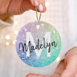 Pastel Glitter Bokeh BackgroundGlam Elegant Glitte Keramisch Ornament<br><div class="desc">U kunt dit elegante kleurrijke bokglitterpatroon eenvoudig personaliseren met uw eigen naam en/of monogram.</div>