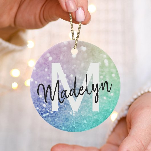 Pastel Glitter Bokeh BackgroundGlam Elegant Glitte Keramisch Ornament