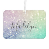 Pastel Glitter Bokeh BackgroundGlam Elegant Glitte Luchtverfrisser (Achterkant)