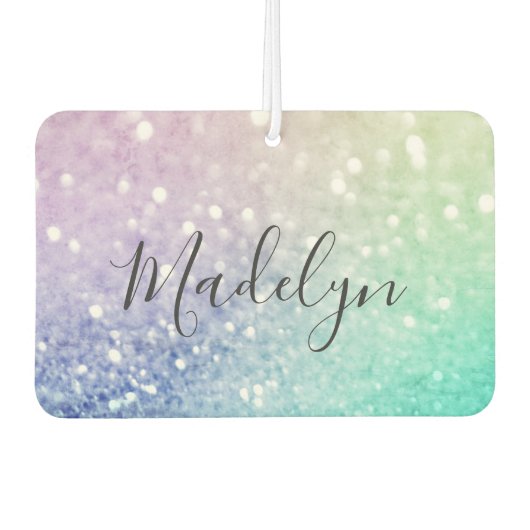 Pastel Glitter Bokeh BackgroundGlam Elegant Glitte Luchtverfrisser (Voorkant)