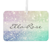 Pastel Glitter Bokeh BackgroundGlam Elegant Glitte Luchtverfrisser (Achterkant)