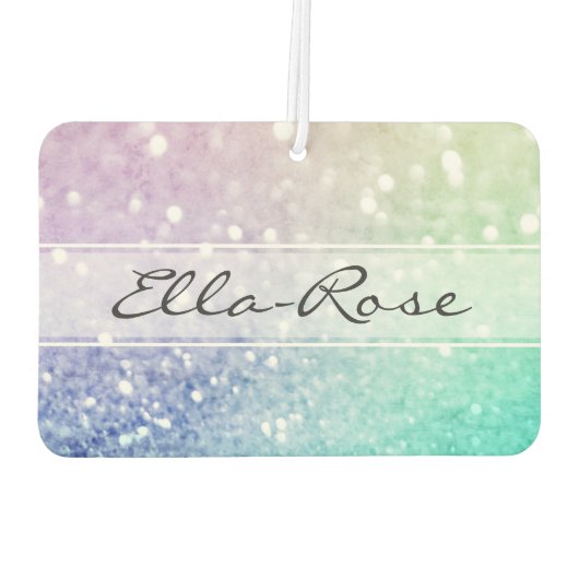 Pastel Glitter Bokeh BackgroundGlam Elegant Glitte Luchtverfrisser (Achterkant)