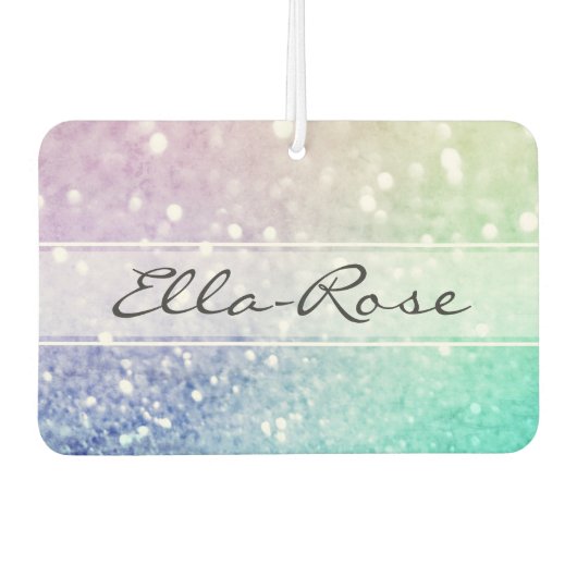 Pastel Glitter Bokeh BackgroundGlam Elegant Glitte Luchtverfrisser (Voorkant)