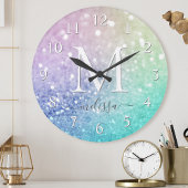 Pastel Glitter Bokeh BackgroundGlam Elegant Glitte Ronde Klok