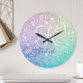 Pastel Glitter Bokeh BackgroundGlam Elegant Glitte Ronde Klok