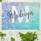 Pastel Glitter Bokeh BackgroundGlam Elegant Glitte Theedoek (Gevouwen)