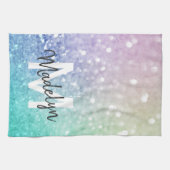 Pastel Glitter Bokeh BackgroundGlam Elegant Glitte Theedoek (Horizontaal)