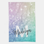 Pastel Glitter Bokeh BackgroundGlam Elegant Glitte Theedoek (Verticaal)