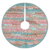 Pastel Glitter Brush Strokes Roze Blauw Kerstmis Kerstboom Rok (Voorkant)