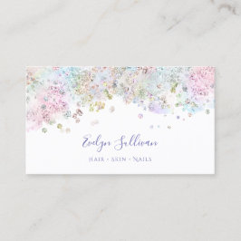 Pastel Glitter Confetti Visitekaartje