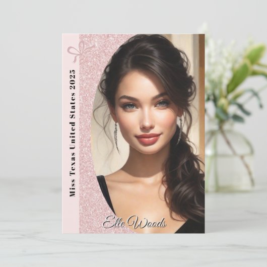 Pastel Glitter Galabal Handtekeningkaarten Kaart (Staand voorkant)