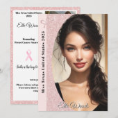 Pastel Glitter Galabal Handtekeningkaarten Kaart (Voorkant / Achterkant)