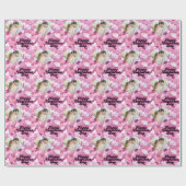 Pastel Glitter Hearts Custom Photo Cadeaupapier (Vlak)