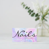 Pastel Glitter Holographic Visitekaartje (Staand voorkant)