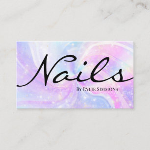 Pastel Glitter Holographic Visitekaartje