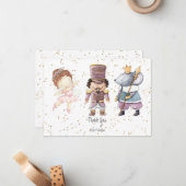 Pastel Glitter Notenkaartje voor Notenkraker Notitiekaartje (Voorkant / Achterkant in situ)