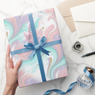 Pastel Glitter Ombre Regenboog Kleur Patroon  Cadeaupapier