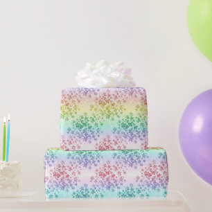 Pastel Glitter Ombre Regenboog Kleur Patroon  Cadeaupapier