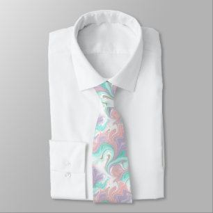 Pastel Glitter Ombre Regenboog Kleur Patroon Stropdas