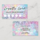 pastel glitter opaal loyaliteitskaart visitekaartje (Voorkant / Achterkant)